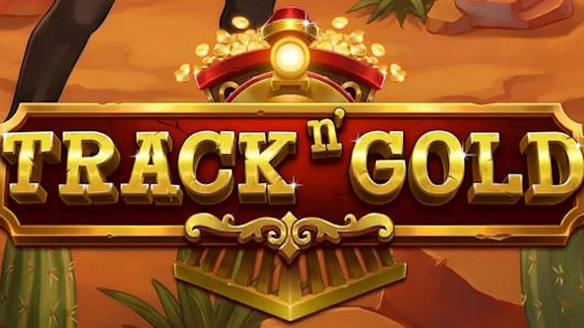 Visual meriah dari permainan slot Track n’ Gold dengan elemen kereta api klasik